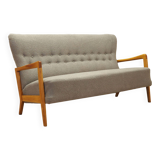 Canapé en hêtre, design danois, années 1960, designer : Soren Hansen, fabricant : Fritz Hansen