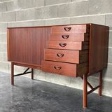 Danish Tambour Door Sideboard by Hvidt & Molgaard 50s