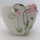 Vintage ceramic cache-pot with floral relief (Barbotine) – Ø 20 cm