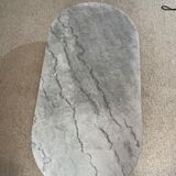 Coffee table marble gray steel foot