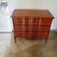 3-drawer chest of drawers in Louis XV style cherry wood, 1980s