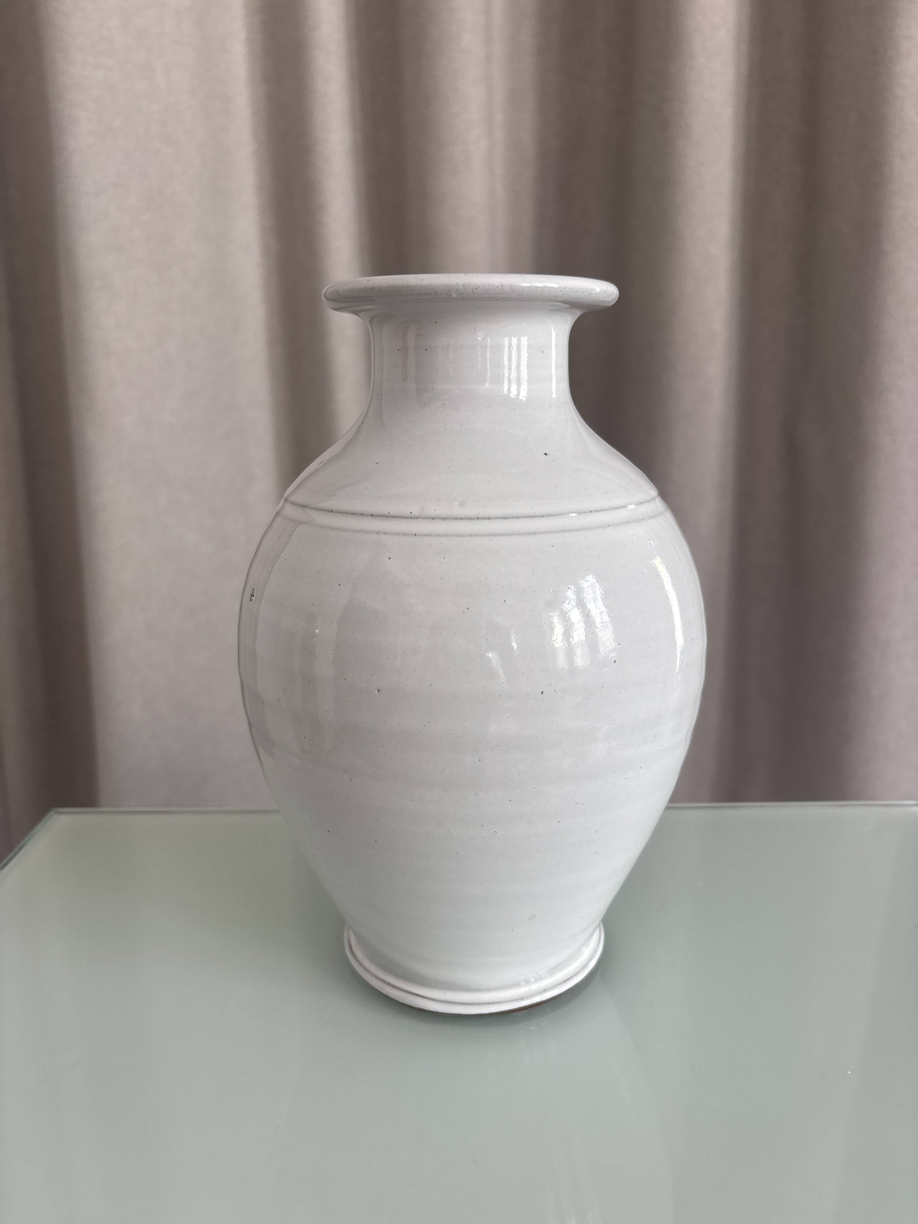 vintage vase made of hand-turned ceramic