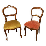 Ensemble de deux chaises de salon XIXème