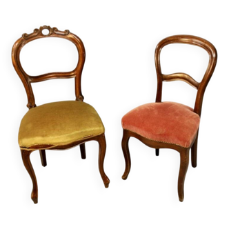Ensemble de deux chaises de salon XIXème