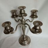 Candle holder 5 lights in silver metal