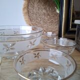 Vintage dessert service in cut glass