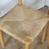 Set of 4 Scandinavian rope sitting chairs