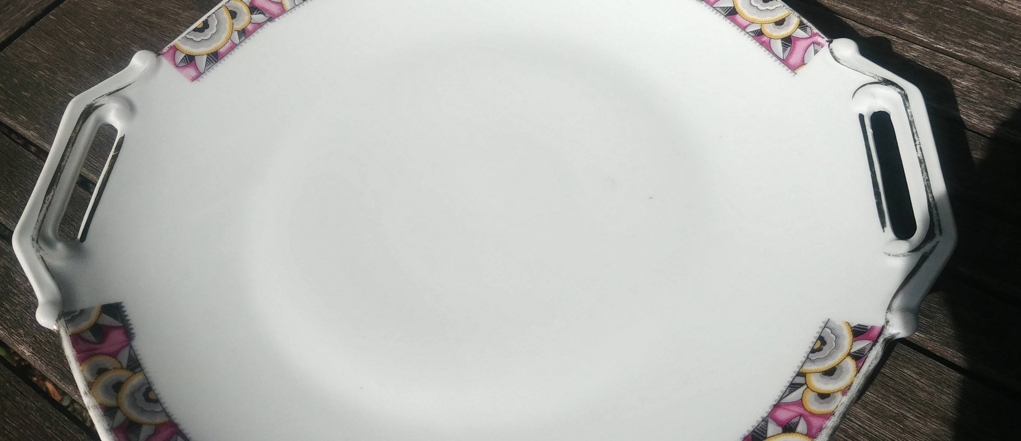 Dessert service from the EG France earthenware factory Art Deco period 20s/30s in porcelain