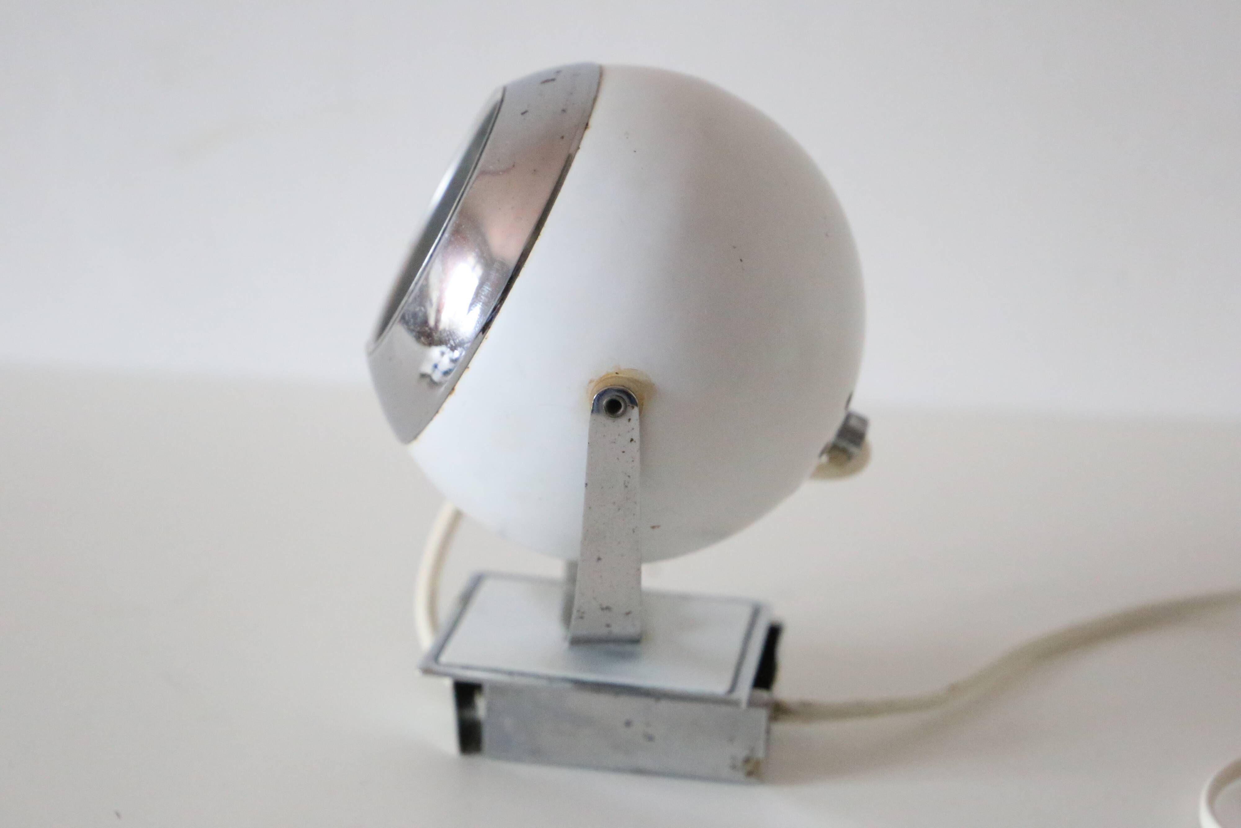 Eyes ball wall lamp, white, vintage 70s