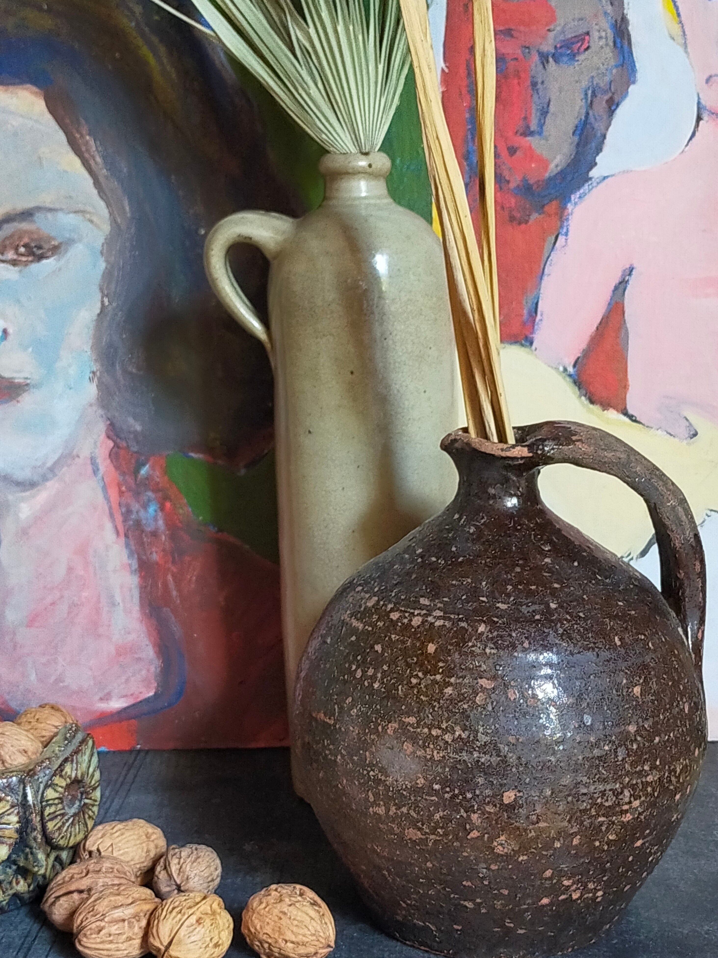 Poterie traditionnelle art-populaire terre émaillée XIXème