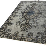 Handmade Distressed Anatolian 1980s 166 cm x 261 cm Grey Rug