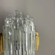 Beautiful CUBIC Ice Glass Wall Light by Hillebrand Lights, Germany, 1970s