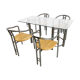 Post modern dining chairs and table, 1980s