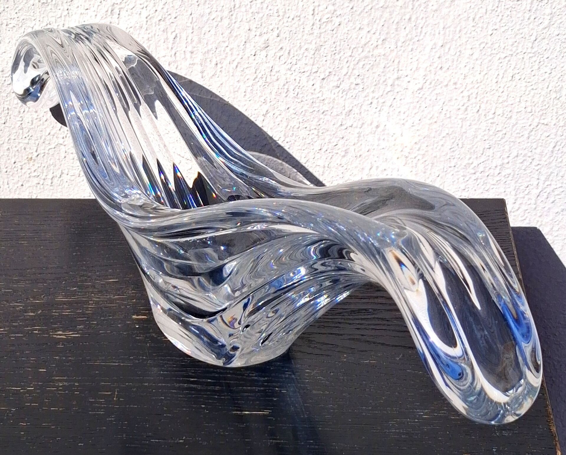 Crystal cup stamped Baccarat France, tableware design.