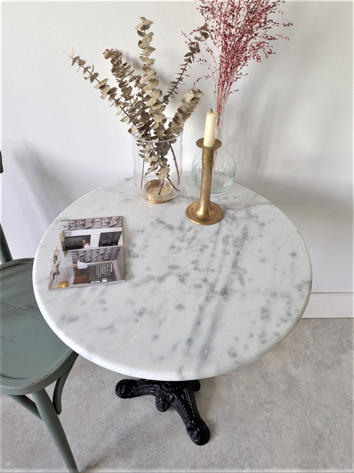 Table bistrot marbre