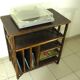 70s rattan hi-fi cabinet
