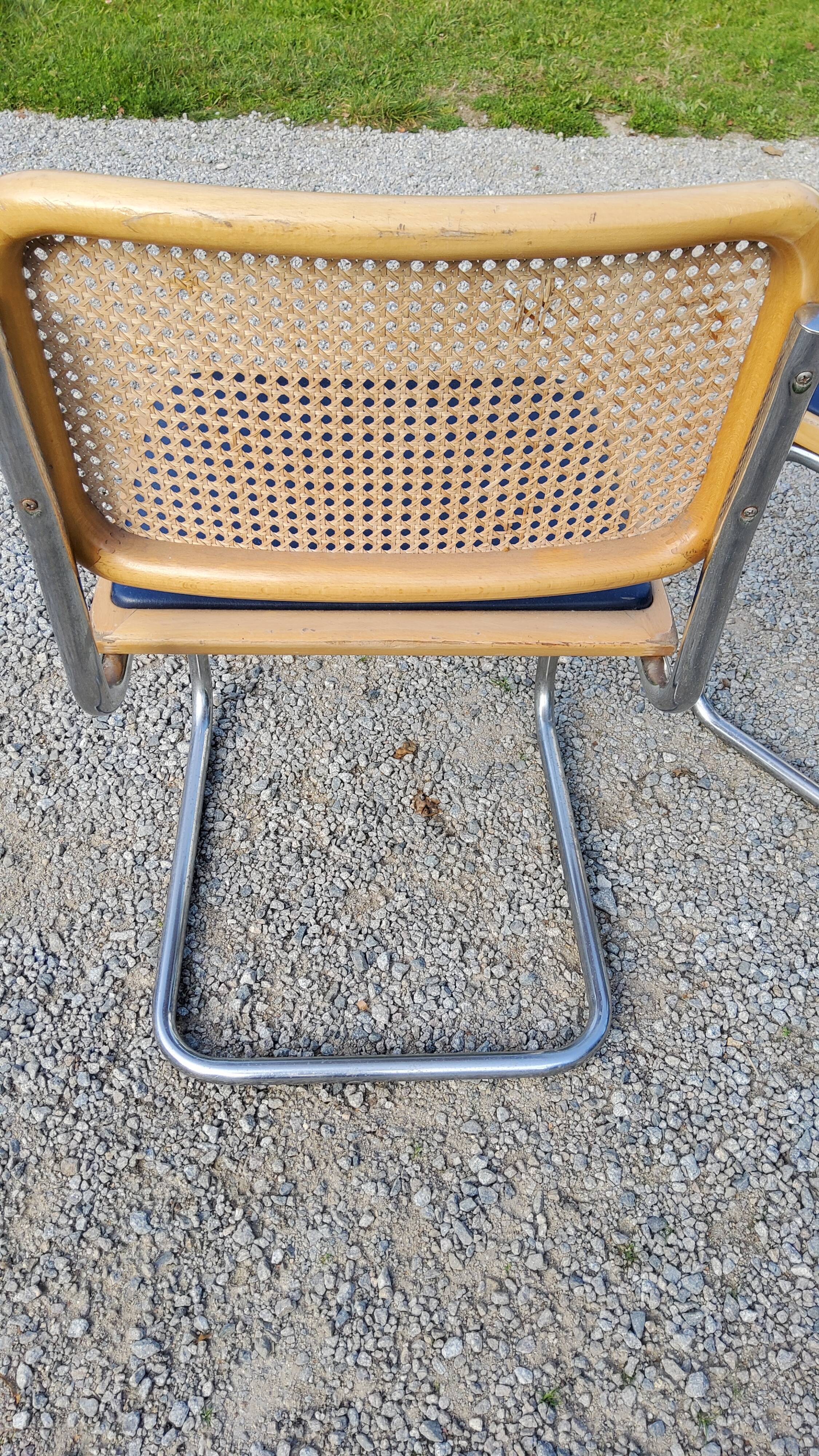 Set of 2 chairs by Marcel Breuer Cesca b32 edition of the 70s