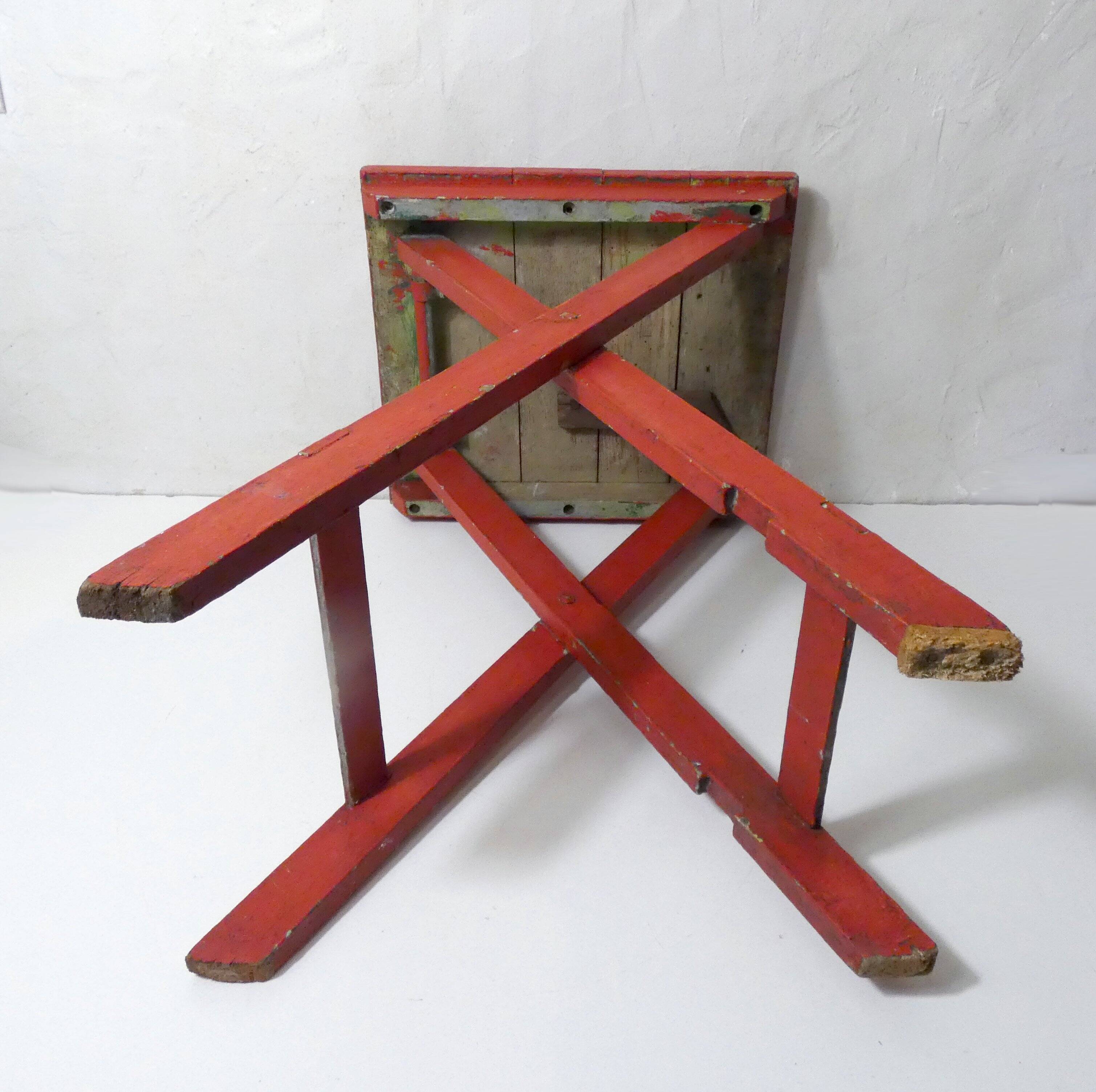 old folding wooden side table