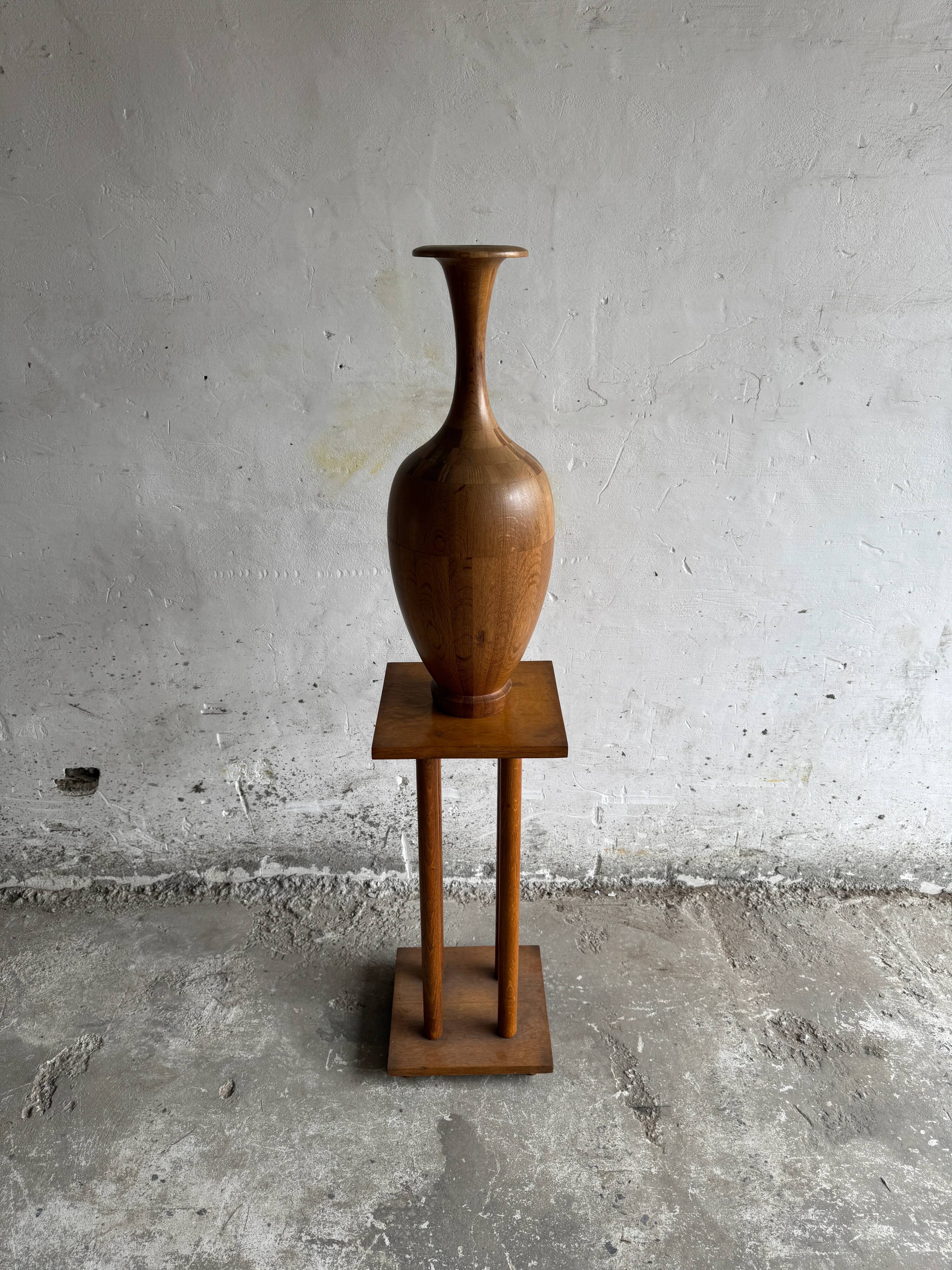 Sculptural wooden vase