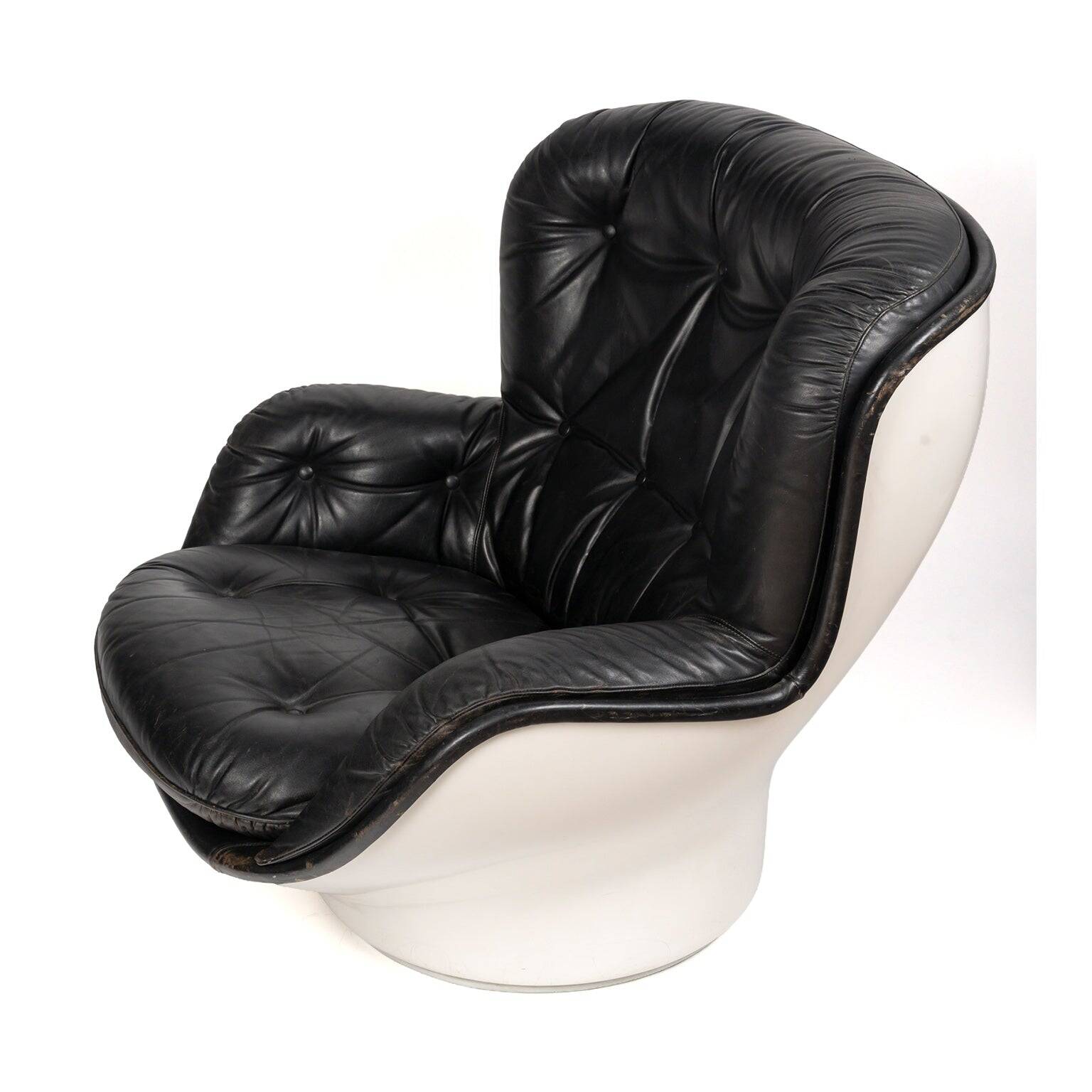 "Karaté" armchair and its ottoman by Michel Cadestin for Airborne, c. 1970