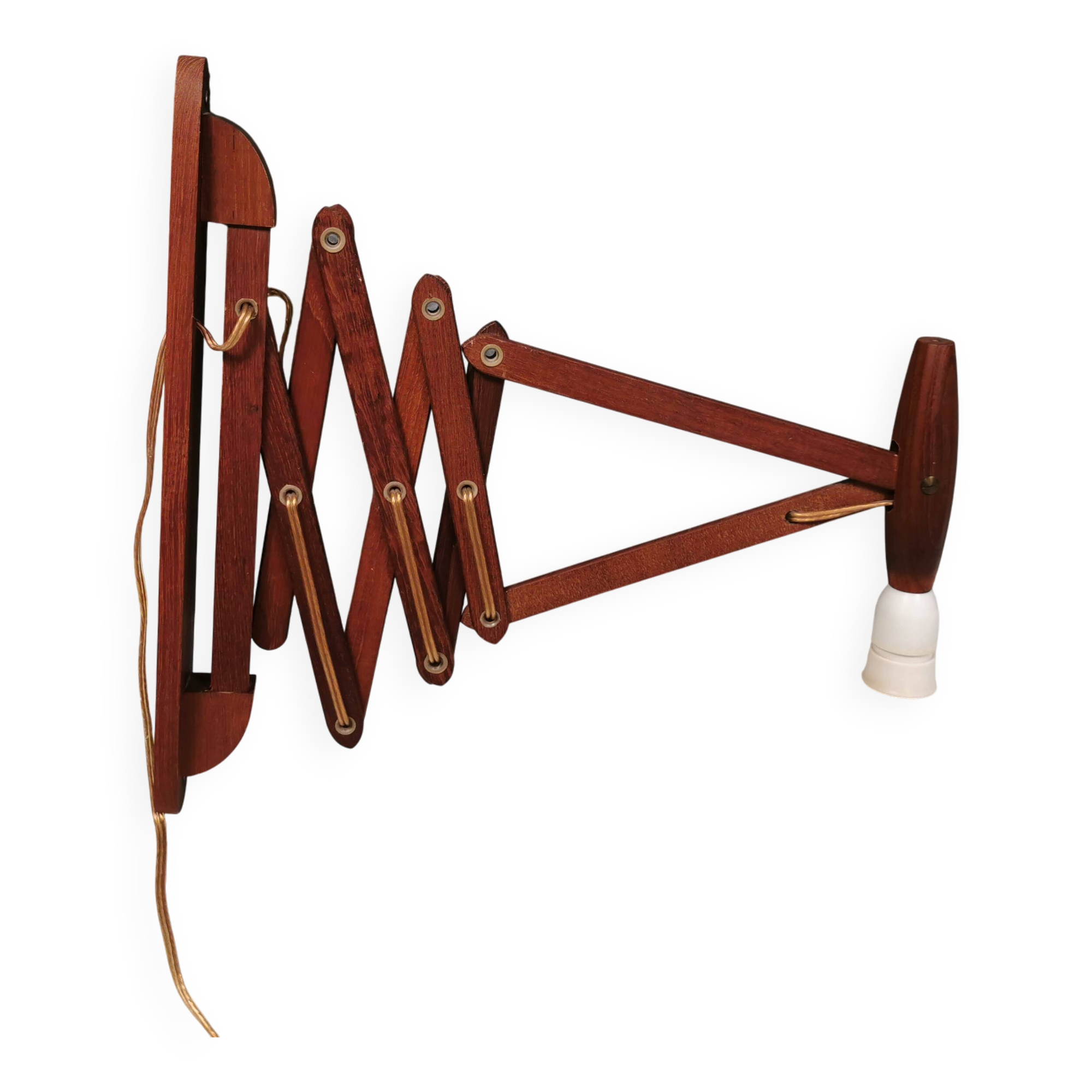 Wall lamp in teak, Denmark 1970-80s.