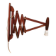 Wall lamp in teak, Denmark 1970-80s.
