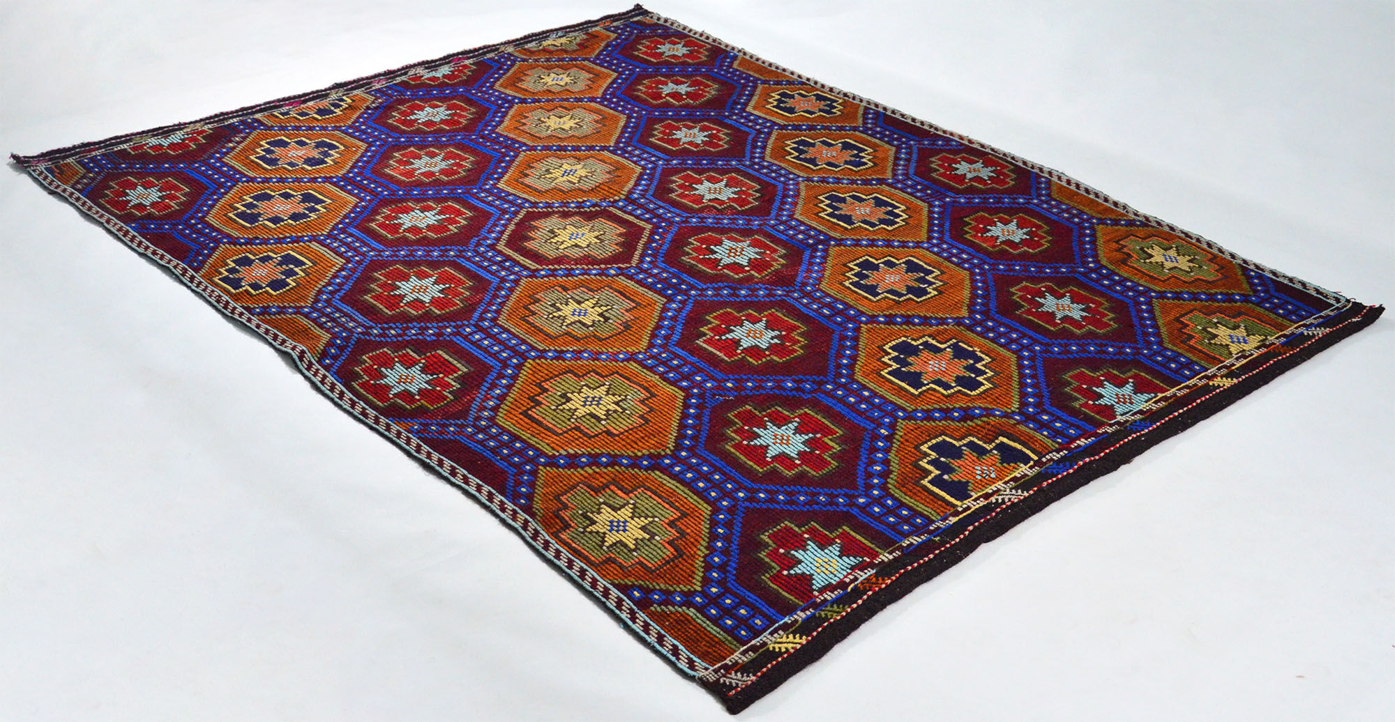 Anatolian handmade kilim rug 273 cm x 211 cm