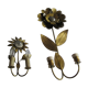 Brass sunflower sconces