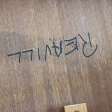 Vintage 1950 Hainke Germany round wooden coffee table - 61 cm