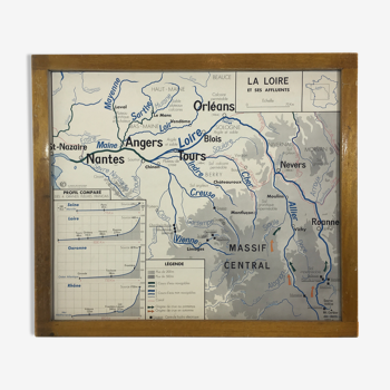 The loire geographical solar poster double sided