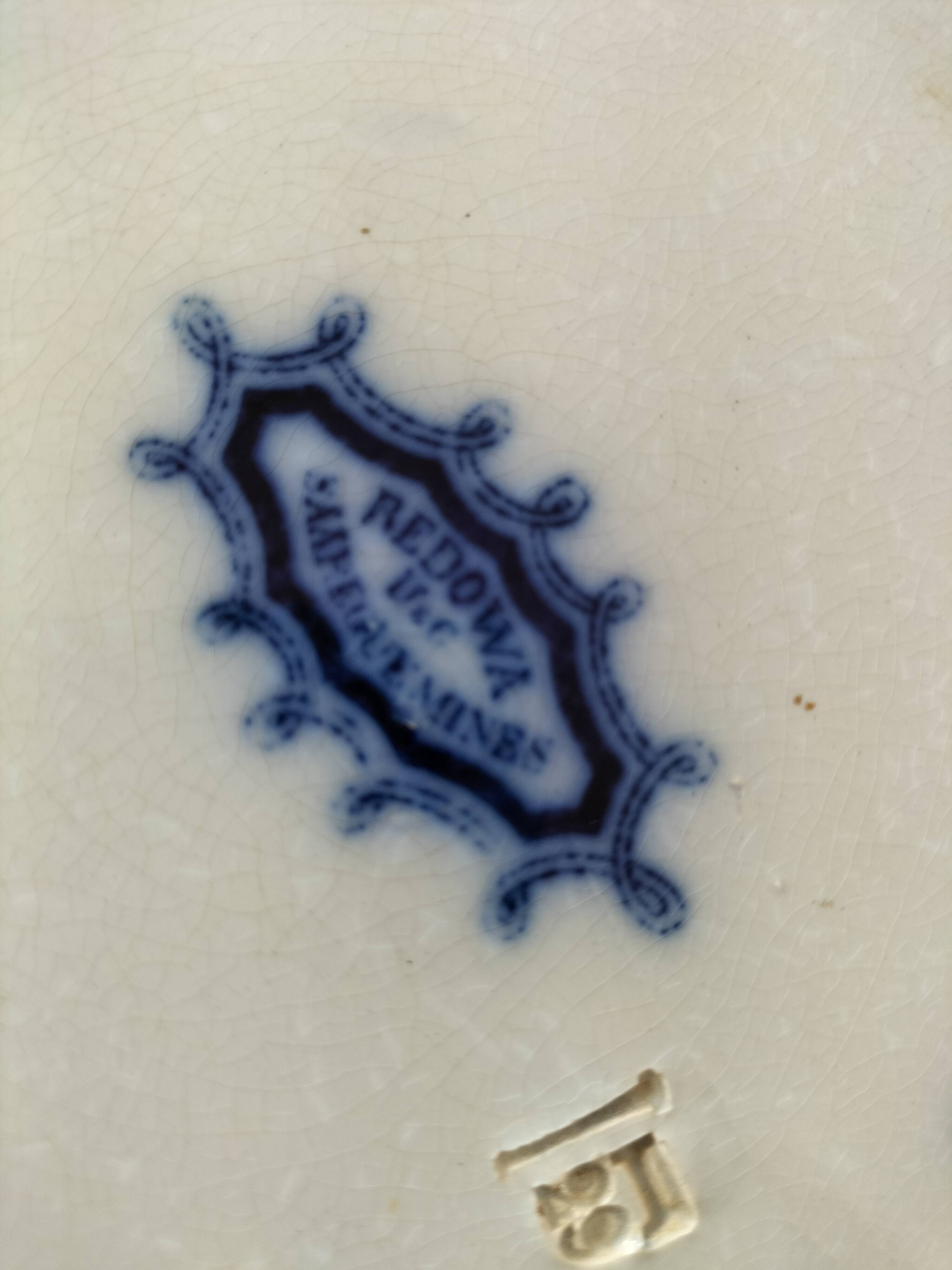 Trio of redowa plates – sarreguemines, ironstone – circa 1890