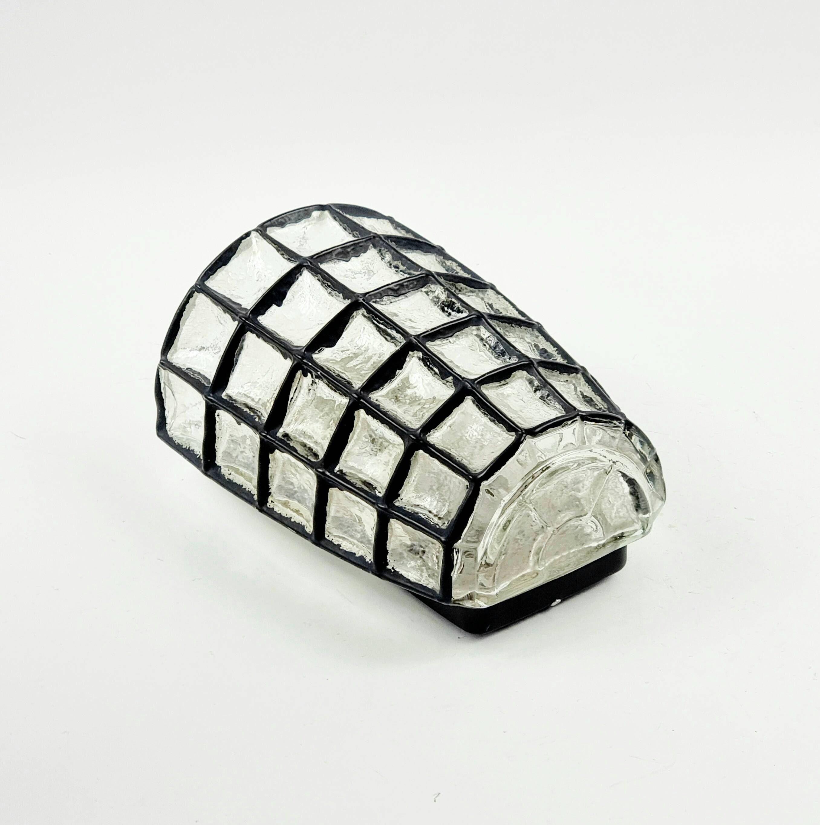 Mid-Century Modern Glass Wall Light from Limburg, Germany, 1960s/1970s