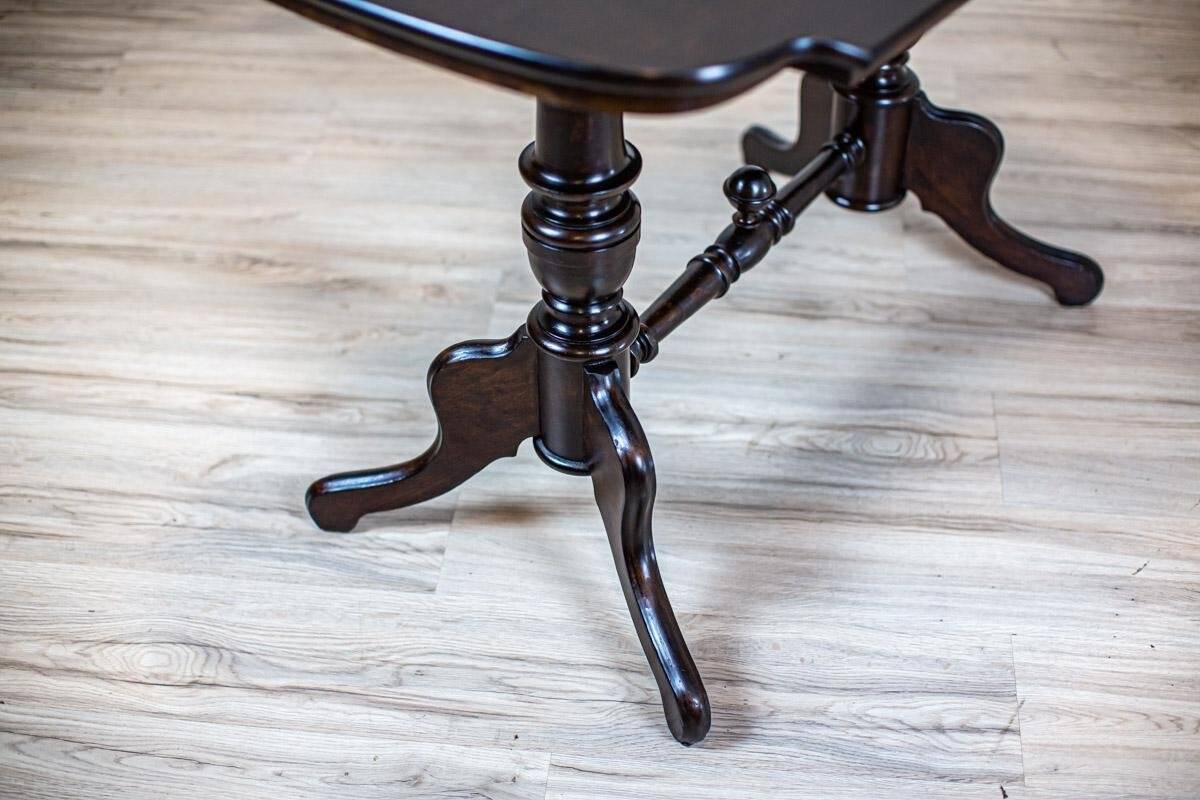 19th Century European Eclectic Walnut Living Room Table in Black, 1890s