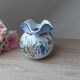 Pocket tray in the shape of a cornucopia, Rouen decoration, French ceramics.