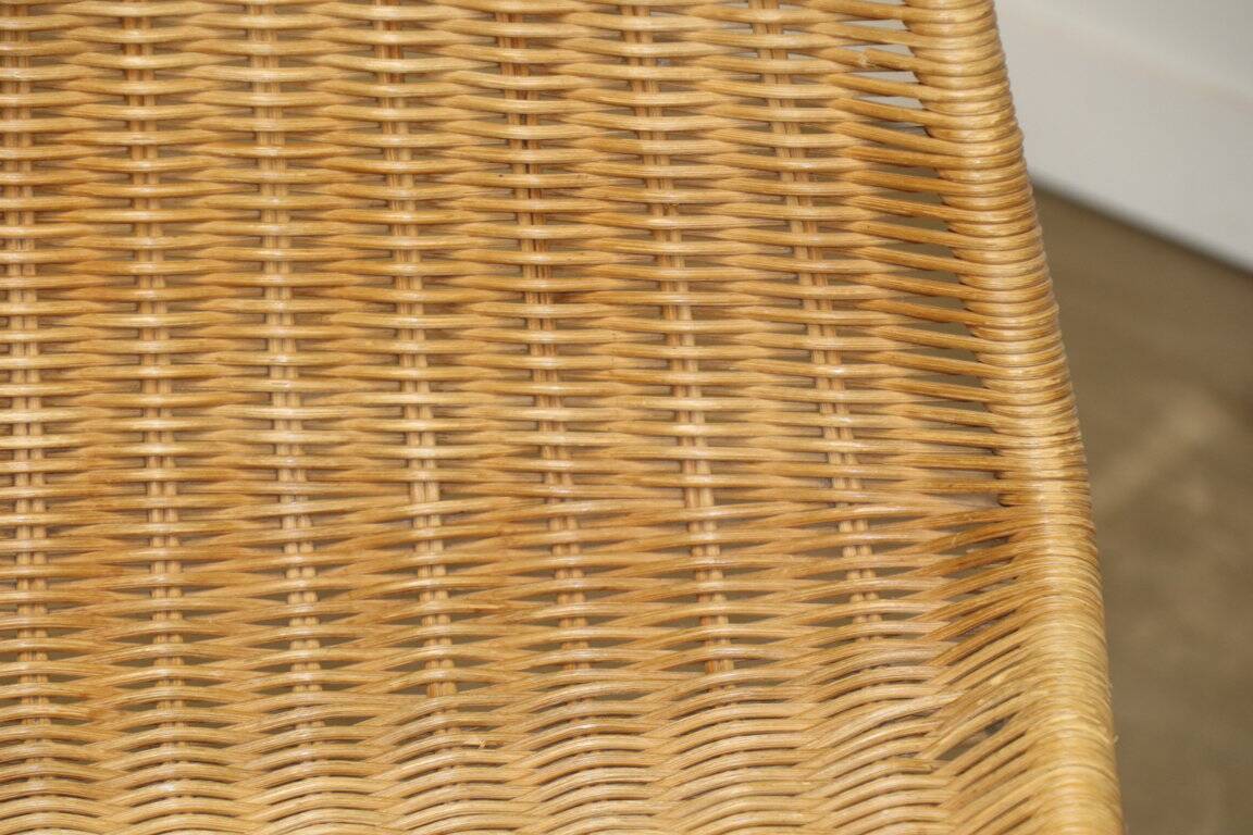 Vintage "Italia 100" model chair by Rotanhuis in woven wicker, 1950s