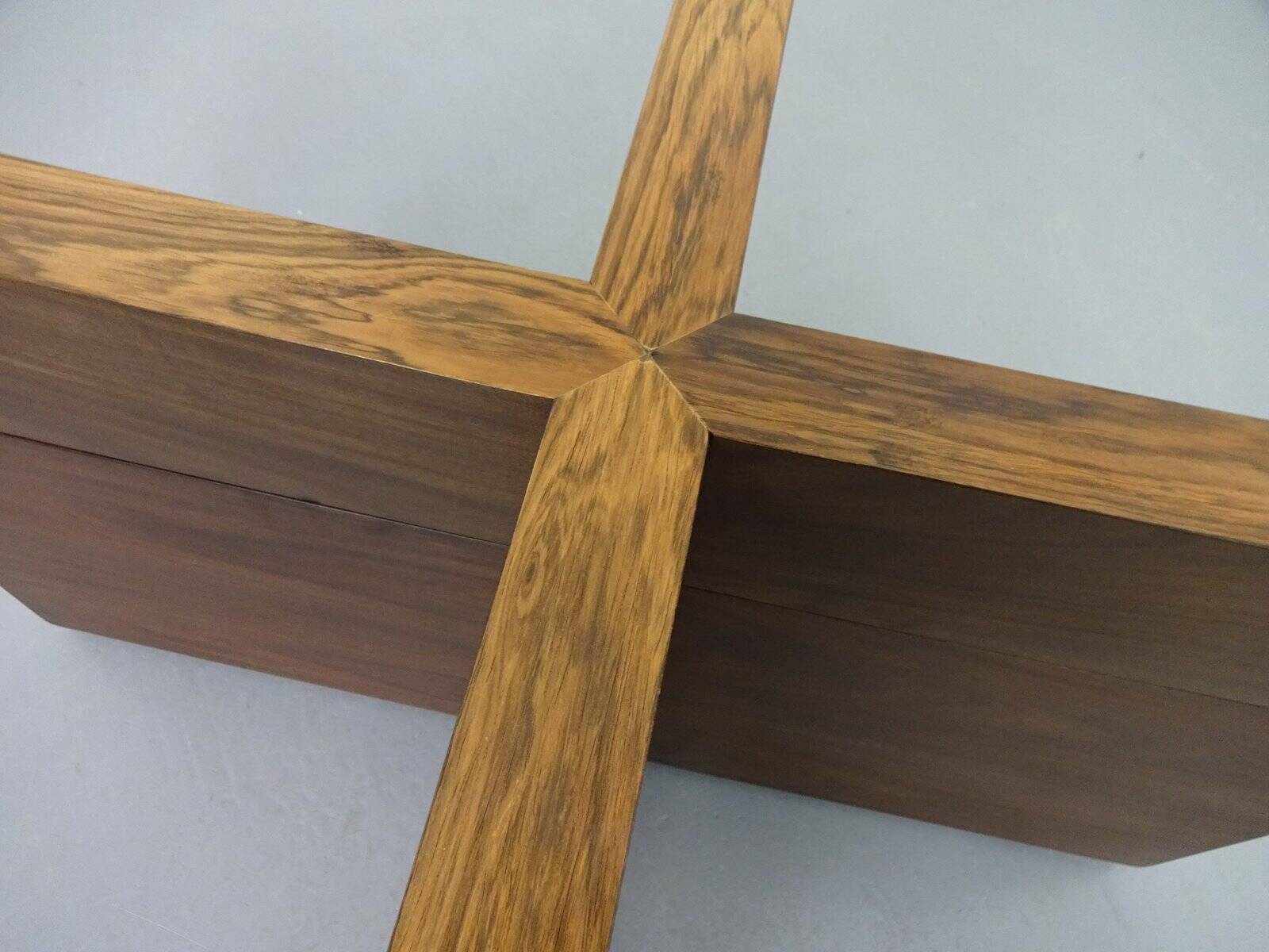 Italian rosewood and glass coffee table, 1960s