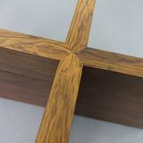 Italian rosewood and glass coffee table, 1960s