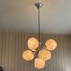 Ceiling lamp chandelier 7 lights Sputnik 1960s, The cluster