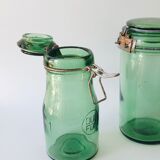 Trio of Durfor glass jars