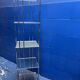 Chrome and glass shelving unit on wheels from the 90s.