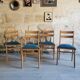 Series of 4 chairs 50s