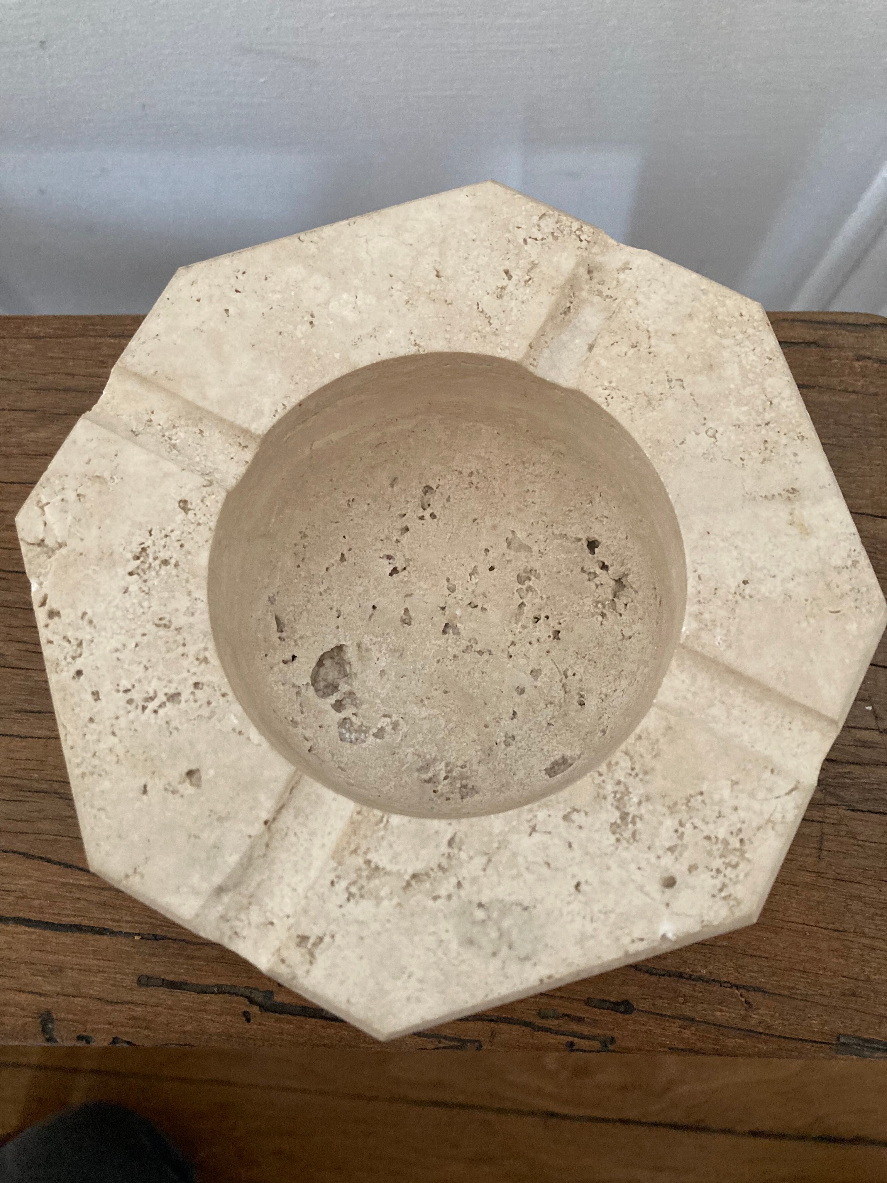 Travertine ashtray