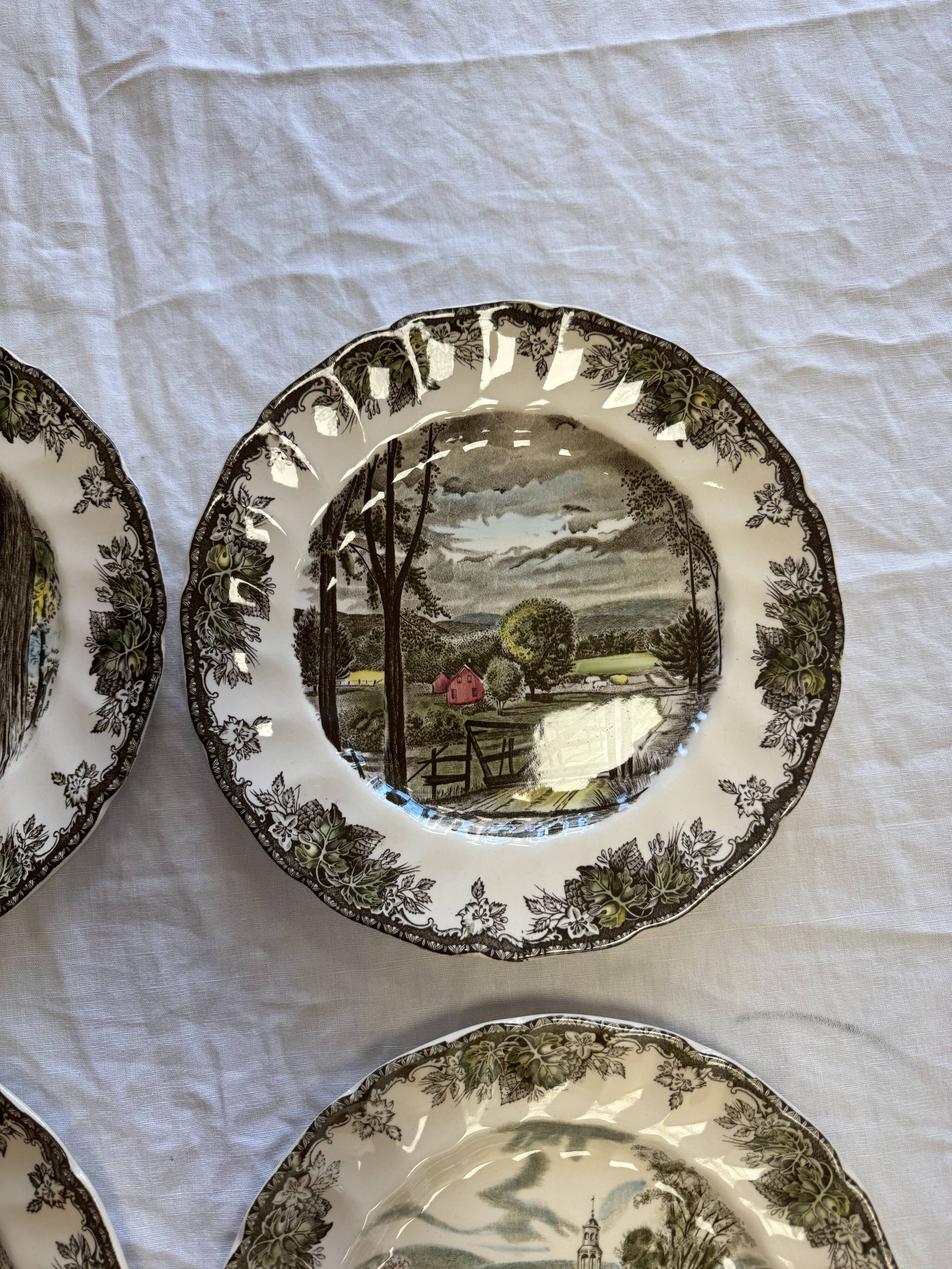 English dinner plates