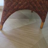 Woven rattan armchair, 1980s