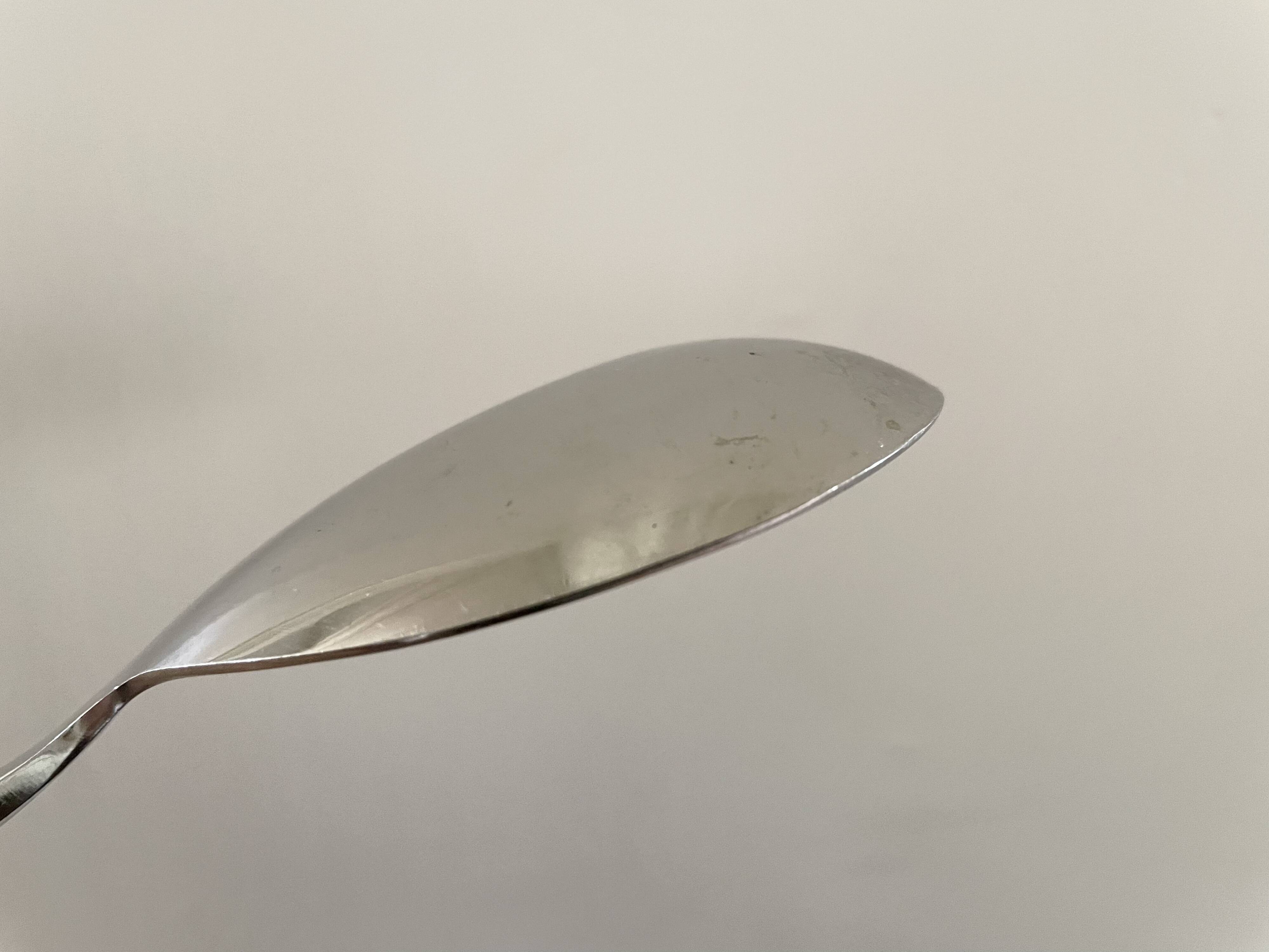 Serving cutlery with bamboo and stainless steel handles