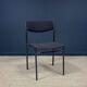 Set of 6 Gijs Van Der Sluis chairs in aubergine fabric with grey steel legs, 70s Netherlands