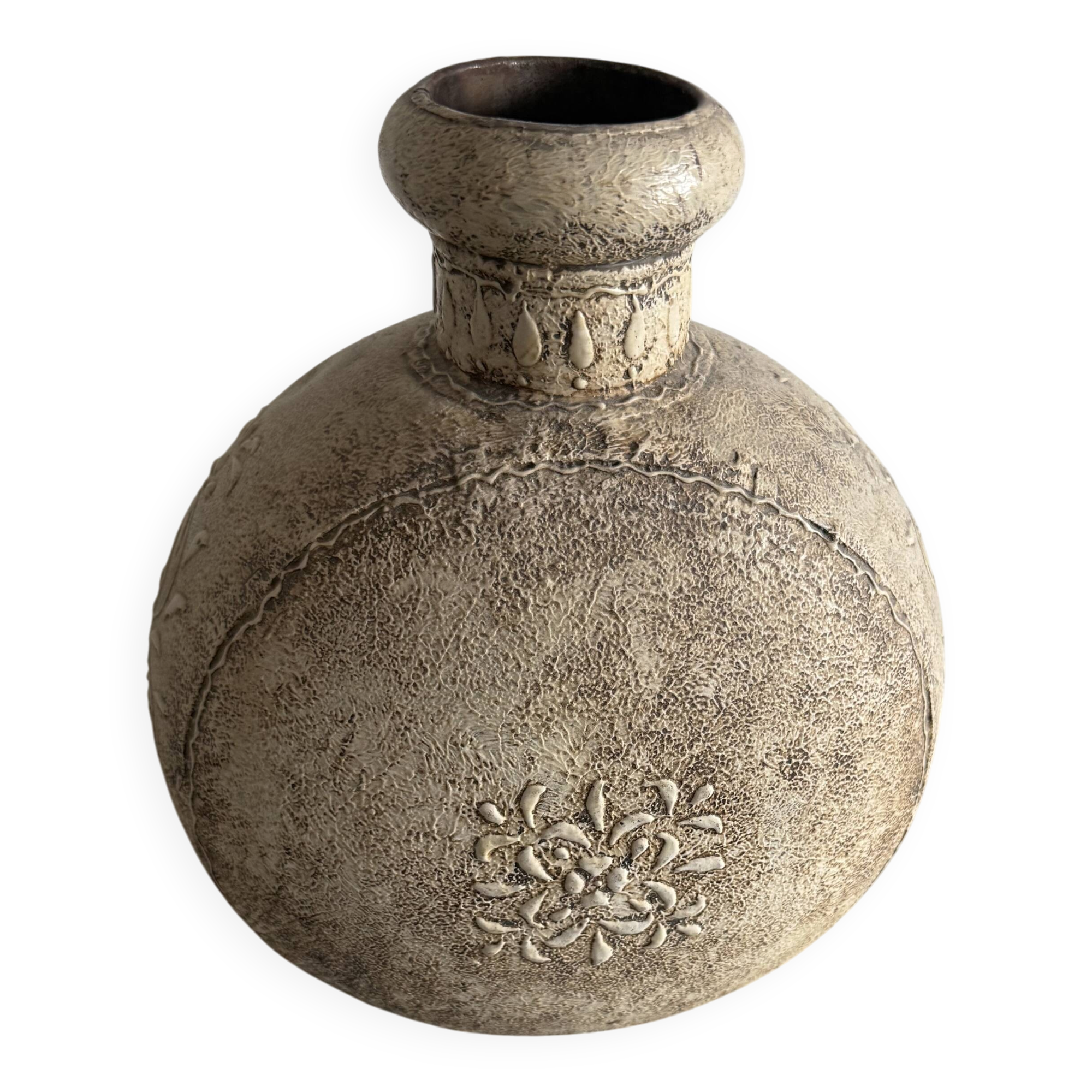 decorative handcrafted metal bottle / India