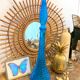 Turquoise blue Empoli decanter