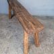 Bench 120 cm old patinated solid wood