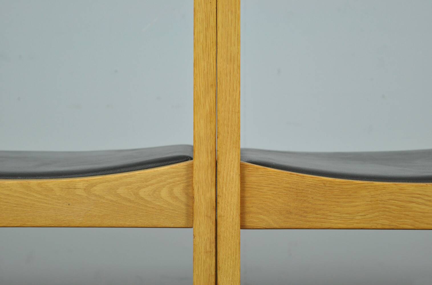 Vintage oak DUTCH DESIGN dining chairs in modern minimalist style, 1960s